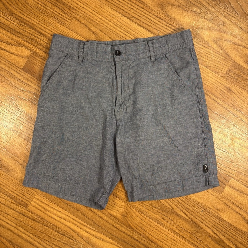 Vivix Mens Linen Blend Shorts Blue Casual Beach Surf Size Large